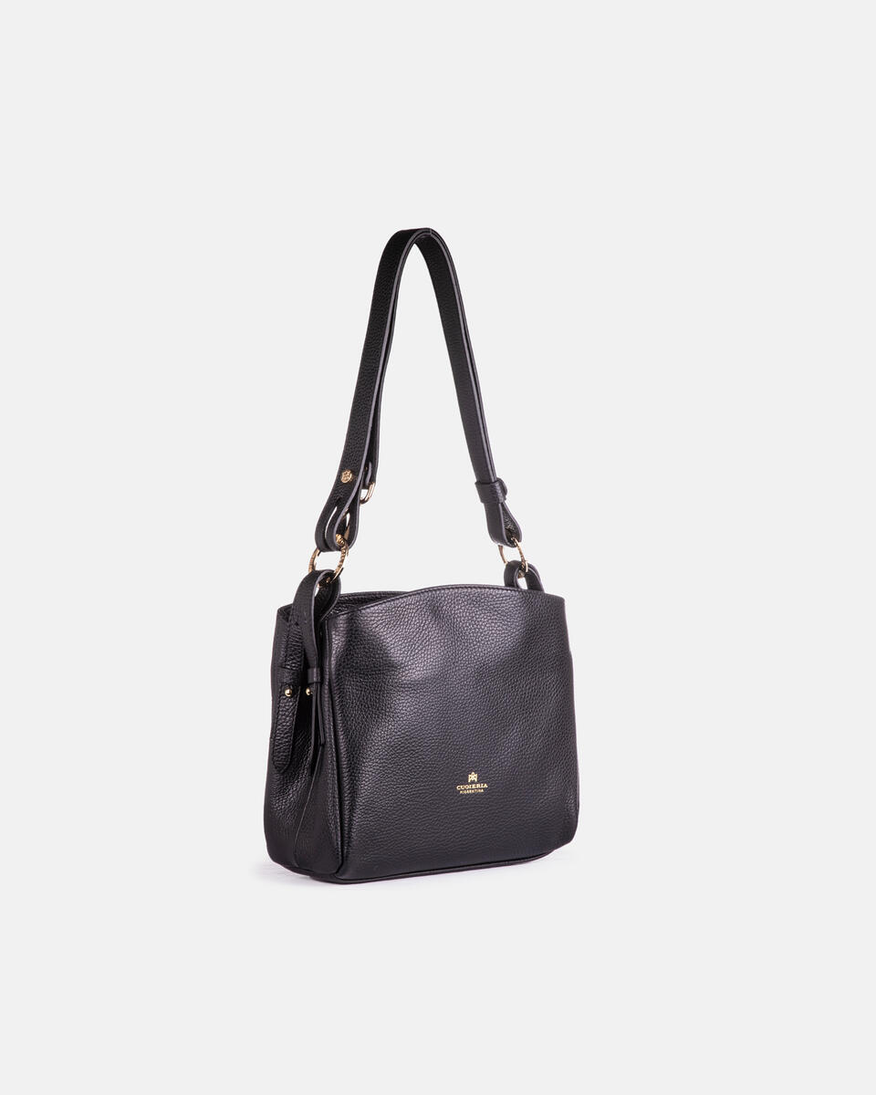 Small hobo bag Black  - Shoulder Bags - Women's Bags - Bags - Cuoieria Fiorentina