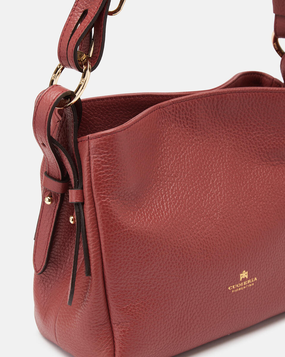 Small hobo Rosewood  - Shoulder Bags - Women's Bags - Bags - Cuoieria Fiorentina