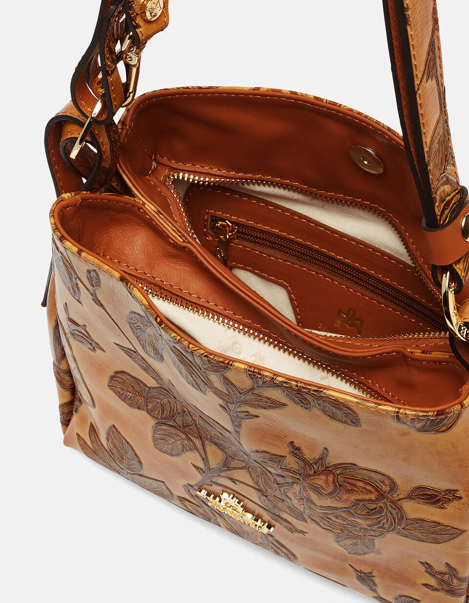 Mimi borsa a spalla piccola con tracolla estensibile Beige  - Cuoieria Fiorentina
