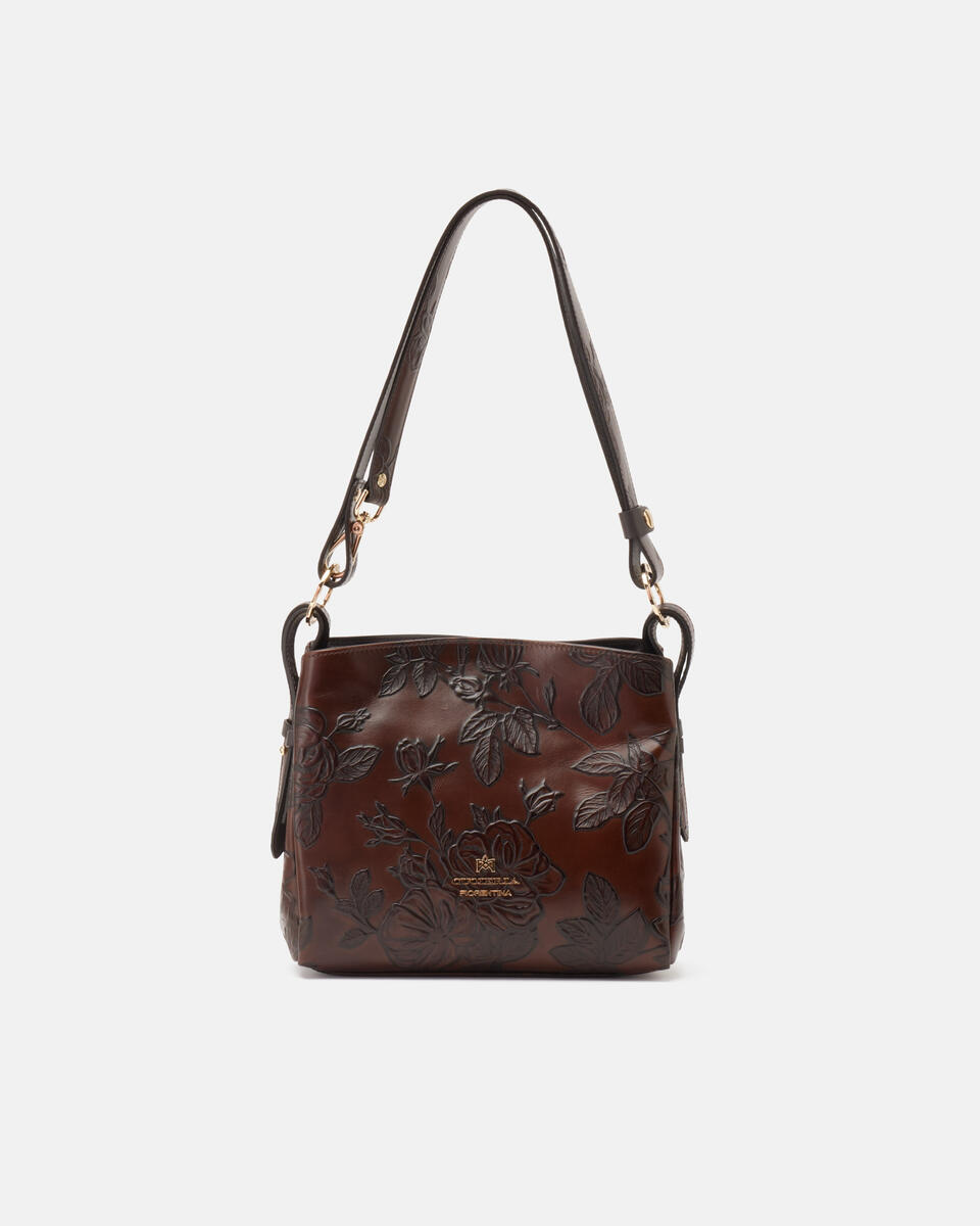 HOBO BAG Mahogany  - Shoulder Bags - Women's Bags - Bags - Cuoieria Fiorentina