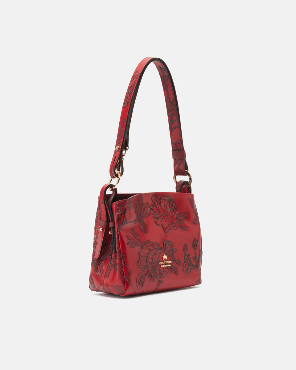 Mimi borsa a spalla piccola con tracolla estensibile Rosso  - Borse A Spalla - Borse Donna - Borse - Cuoieria Fiorentina