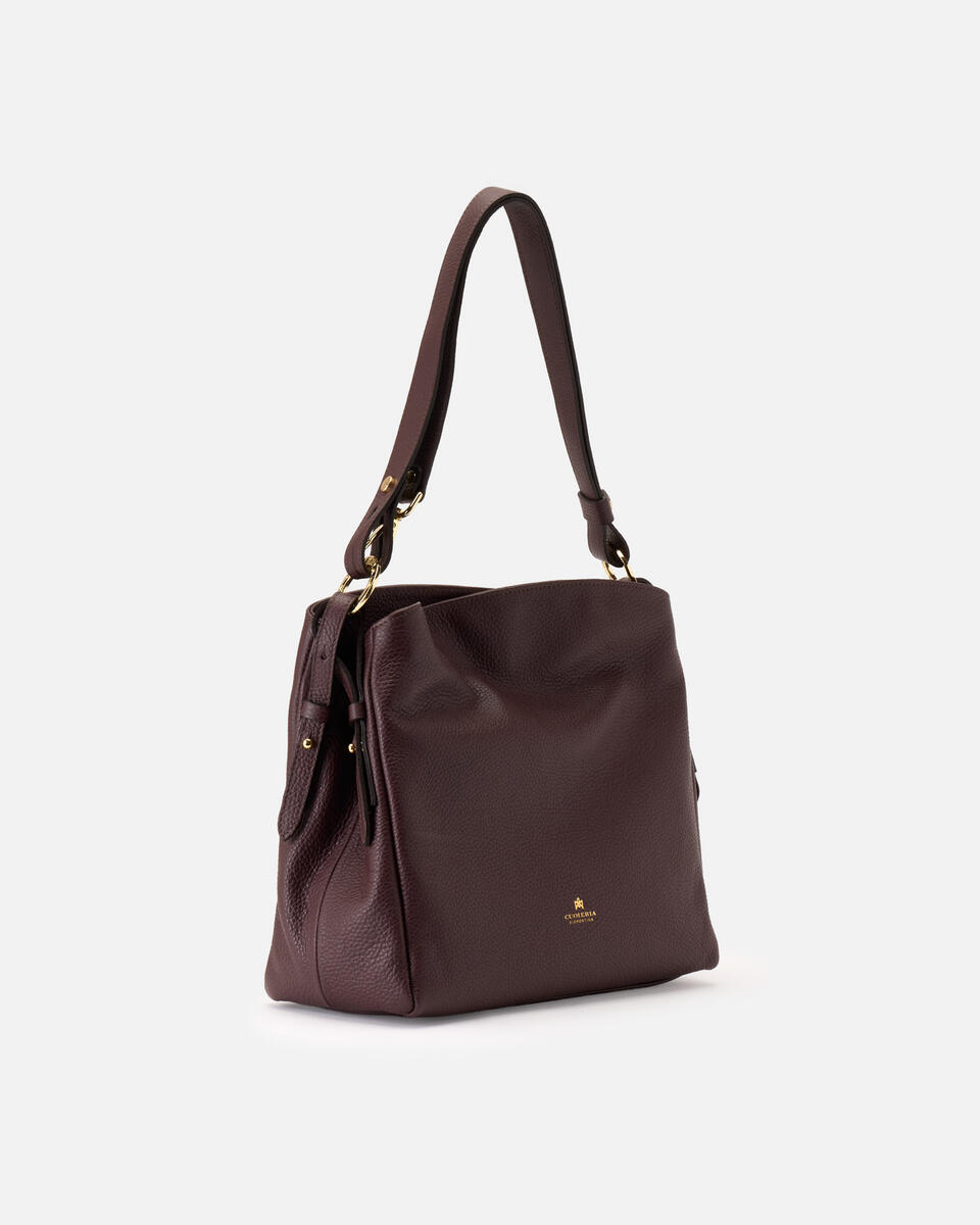 HOBO BAG Coffee  - Shoulder Bags - Women's Bags - Bags - Cuoieria Fiorentina