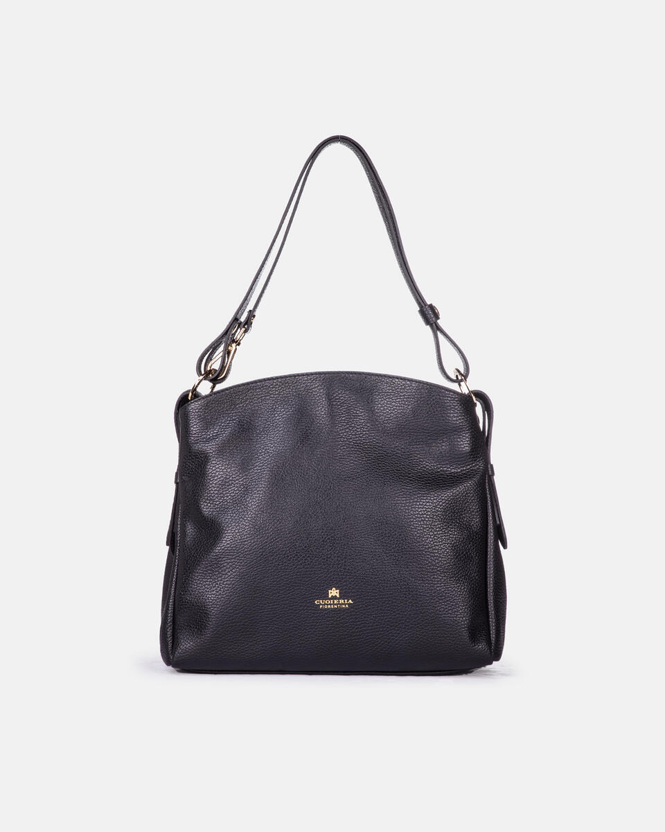 Velvet borsa a spalla grande con tracolla estensibile Nero  - Borse A Spalla - Borse Donna - Borse - Cuoieria Fiorentina