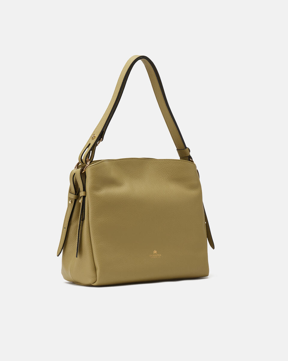 Velvet borsa a spalla grande con tracolla estensibile Oliva  - Tracolla - Borse Donna - Borse - Cuoieria Fiorentina