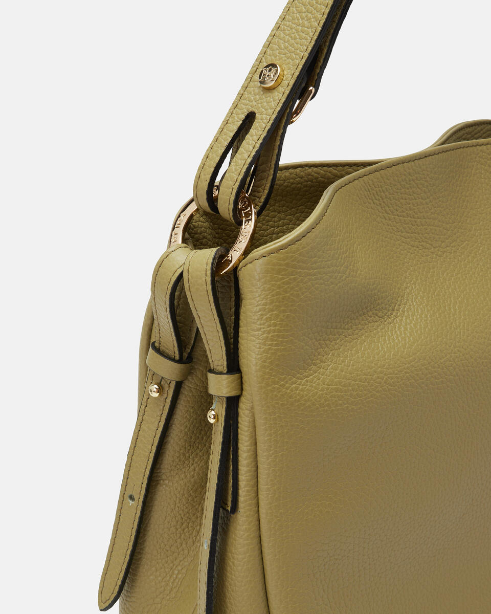 Velvet borsa a spalla grande con tracolla estensibile Oliva  - Tracolla - Borse Donna - Borse - Cuoieria Fiorentina