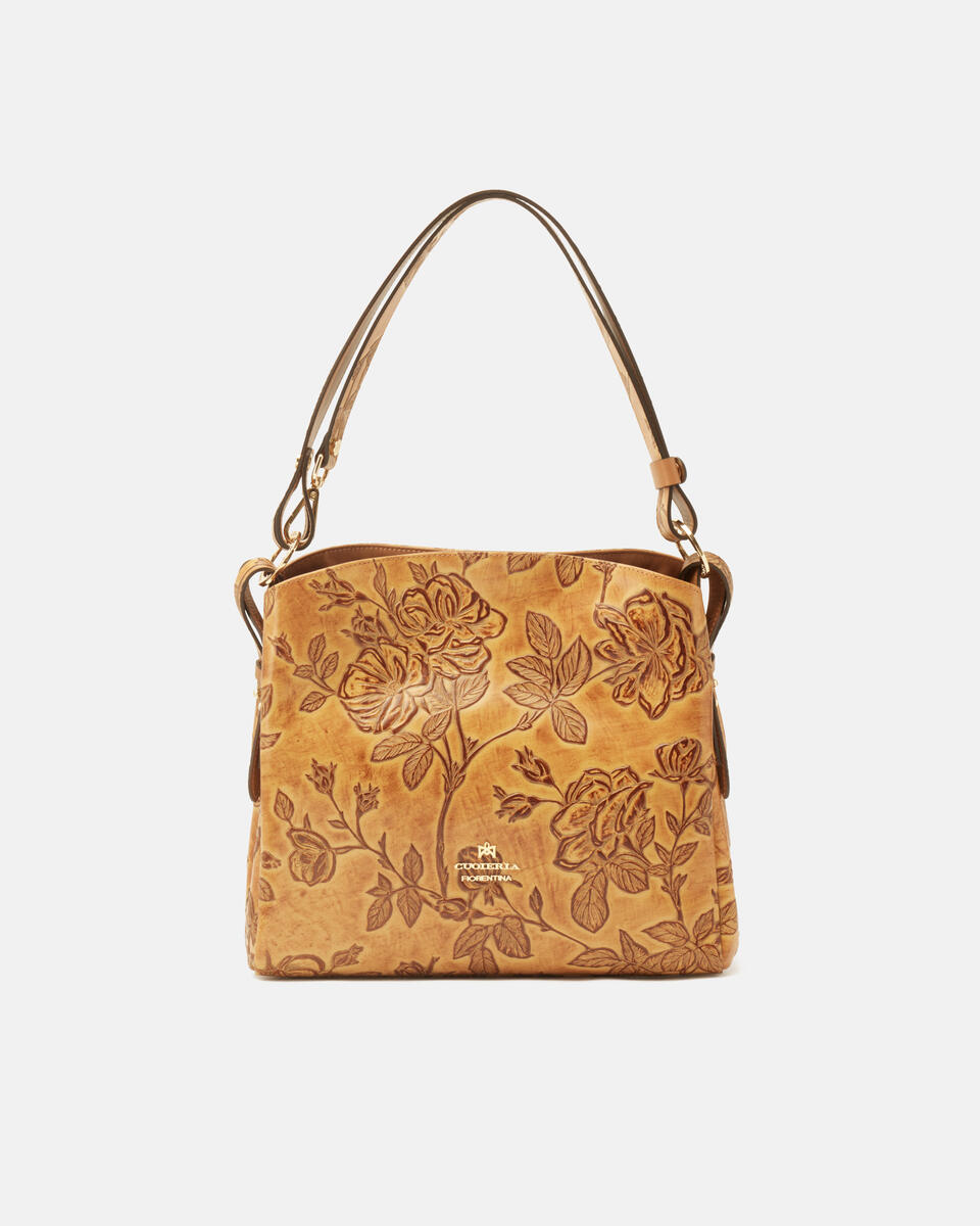 Mimi borsa a spalla grande con tracollaestensibile Beige  - Borse A Spalla - Borse Donna - Borse - Cuoieria Fiorentina