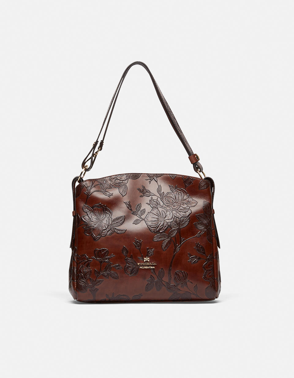 HOBO BAG Mahogany  - Shoulder Bags - Women's Bags - Bags - Cuoieria Fiorentina