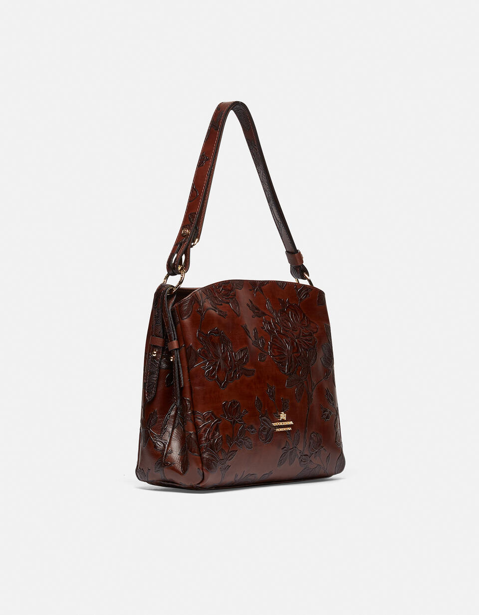 HOBO BAG Mahogany  - Shoulder Bags - Women's Bags - Bags - Cuoieria Fiorentina