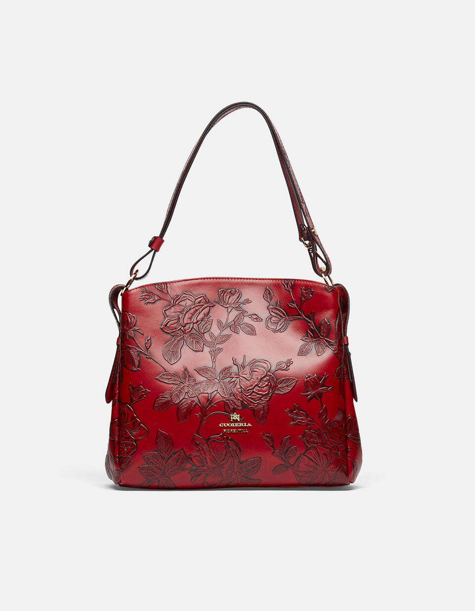 Mimi borsa a spalla grande con tracollaestensibile Rosso  - Borse A Spalla - Borse Donna - Borse - Cuoieria Fiorentina