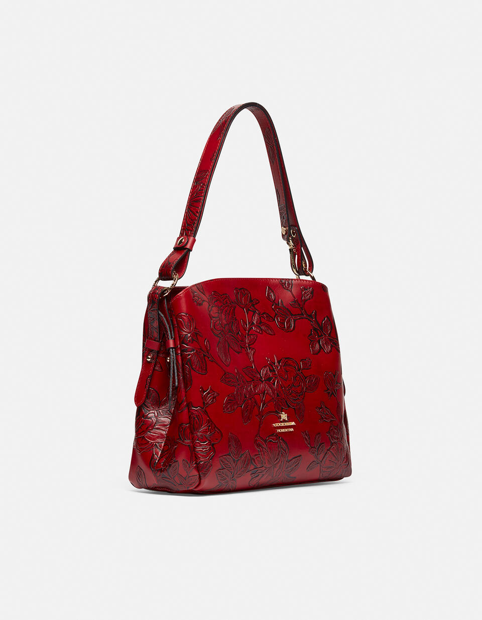 Mimi borsa a spalla grande con tracollaestensibile Rosso  - Borse A Spalla - Borse Donna - Borse - Cuoieria Fiorentina