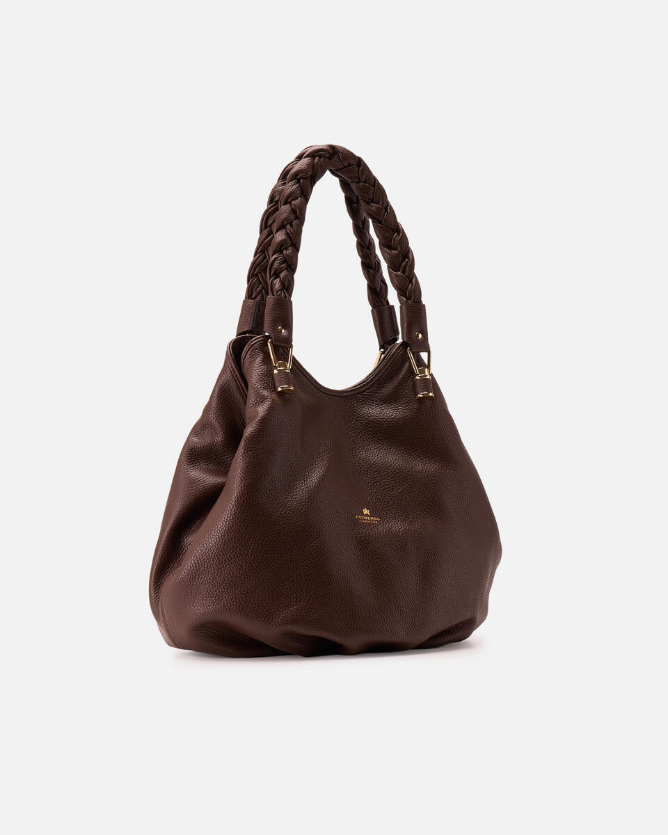 SHOPPING BAG Chocolate  - Cuoieria Fiorentina
