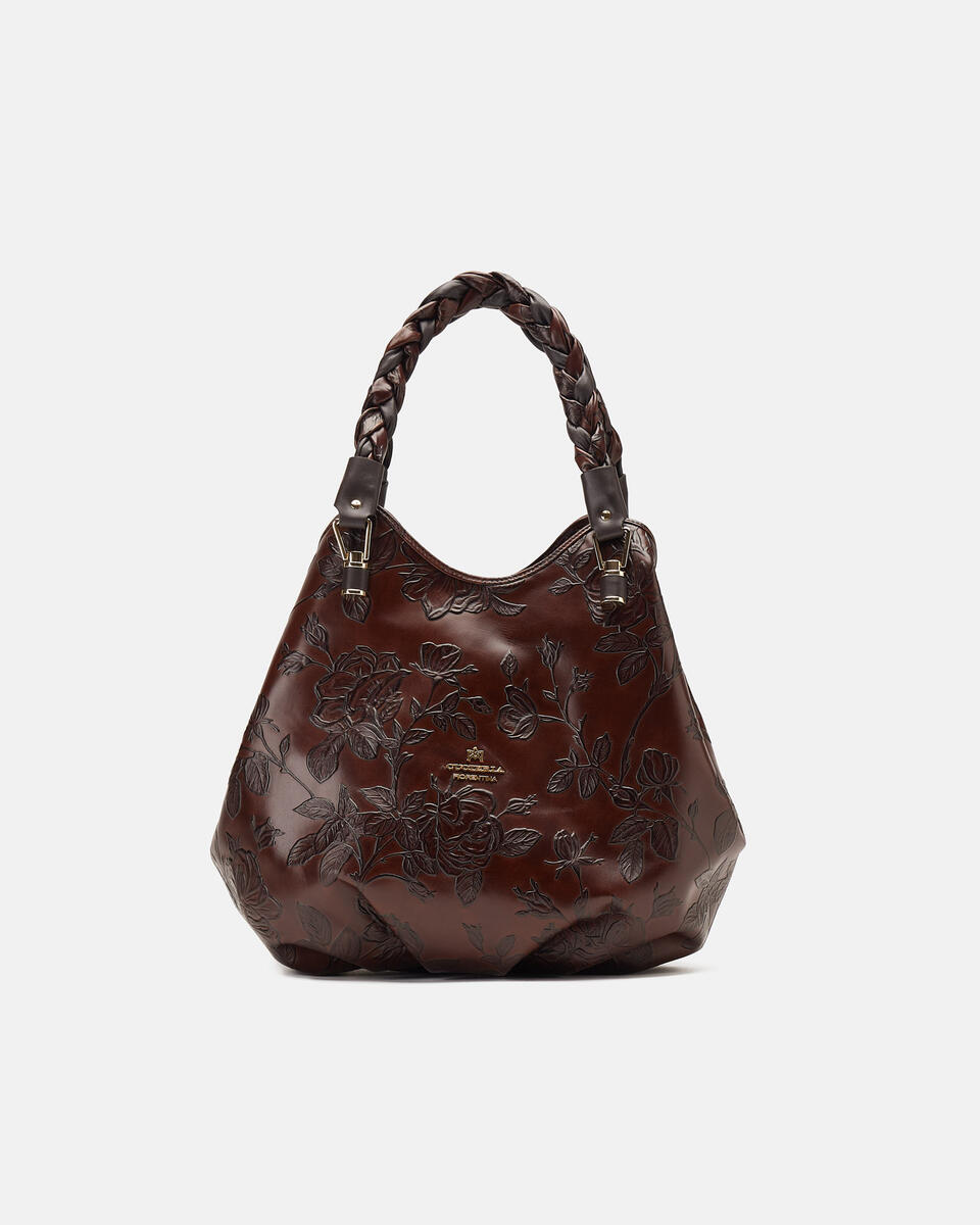 HOBO BAG Mahogany  - Shoulder Bags - Women's Bags - Bags - Cuoieria Fiorentina