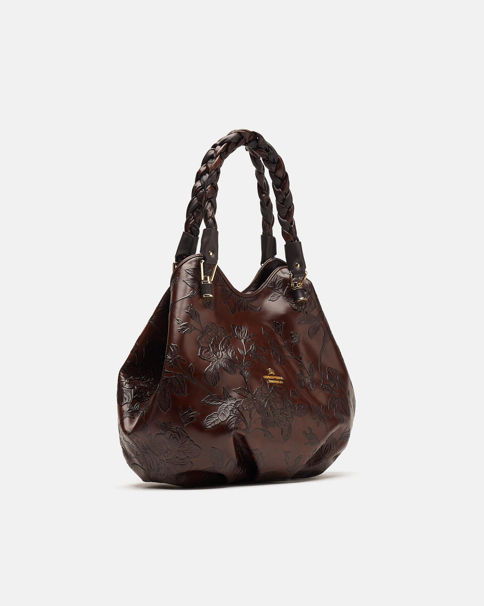 HOBO BAG Mahogany  - Shoulder Bags - Women's Bags - Bags - Cuoieria Fiorentina