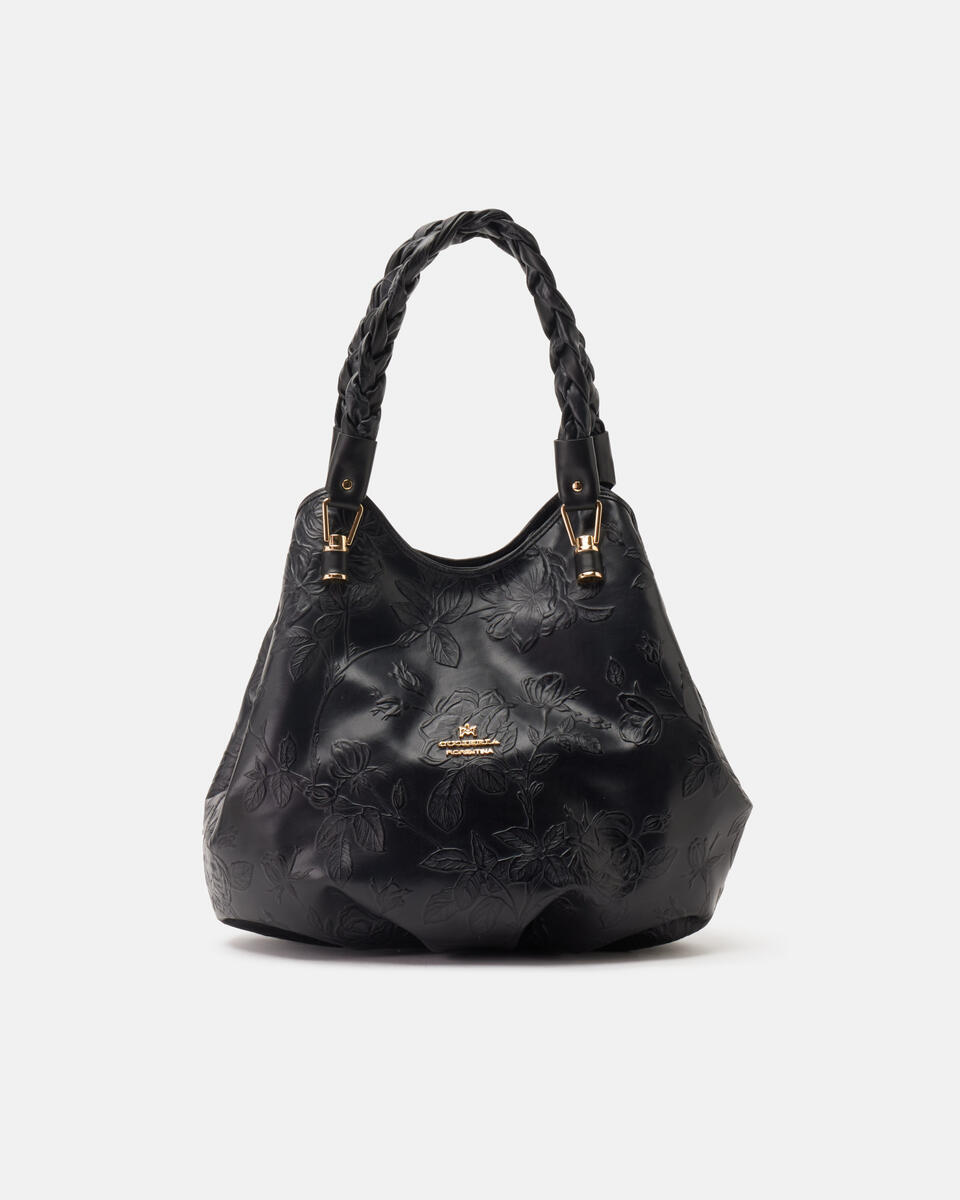 Mimì Borsa a spalla con doppiomanico intrecciato Nero  - Shopping - Borse Donna - Borse - Cuoieria Fiorentina