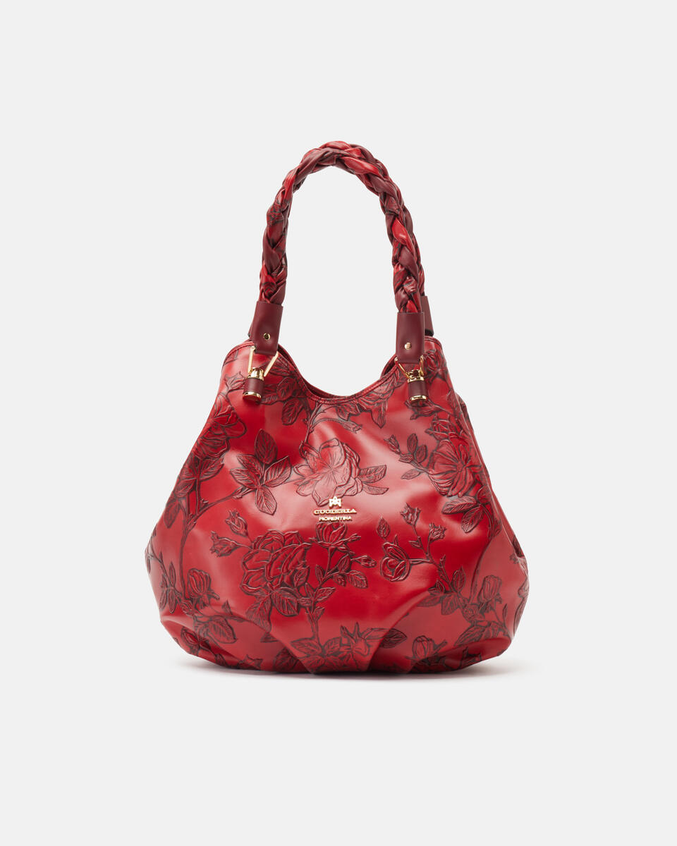 HOBO BAG Red  - Shoulder Bags - Women's Bags - Bags - Cuoieria Fiorentina