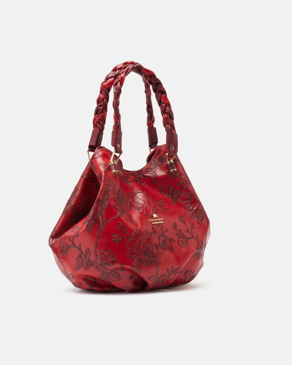 HOBO BAG Red  - Shoulder Bags - Women's Bags - Bags - Cuoieria Fiorentina