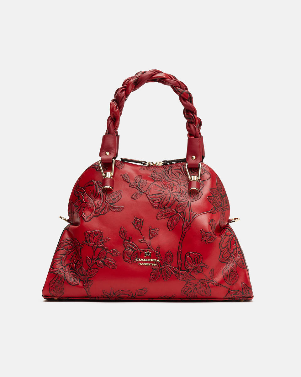 Tote bag Mimì con profilo triangolare Rosso  - Tote Bag - Borse Donna - Borse - Cuoieria Fiorentina