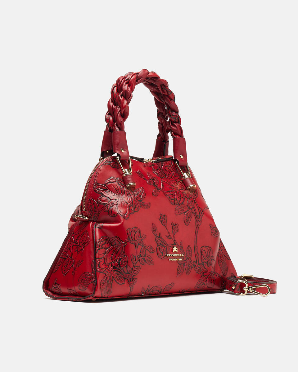 Tote bag Mimì con profilo triangolare Rosso  - Tote Bag - Borse Donna - Borse - Cuoieria Fiorentina