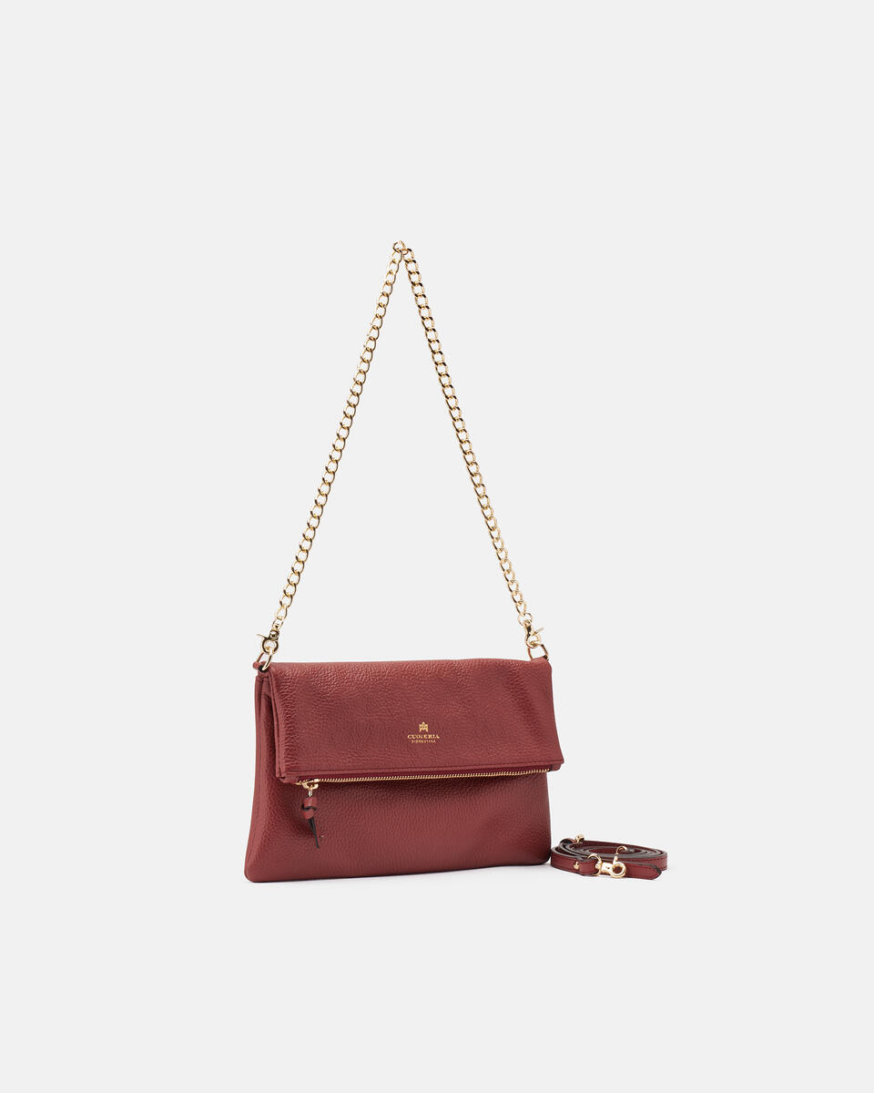 Velvet Borsa a tracolla reversibile condoppia bandoliera in metallo Rosewood  - Tracolla - Borse Donna - Borse - Cuoieria Fiorentina