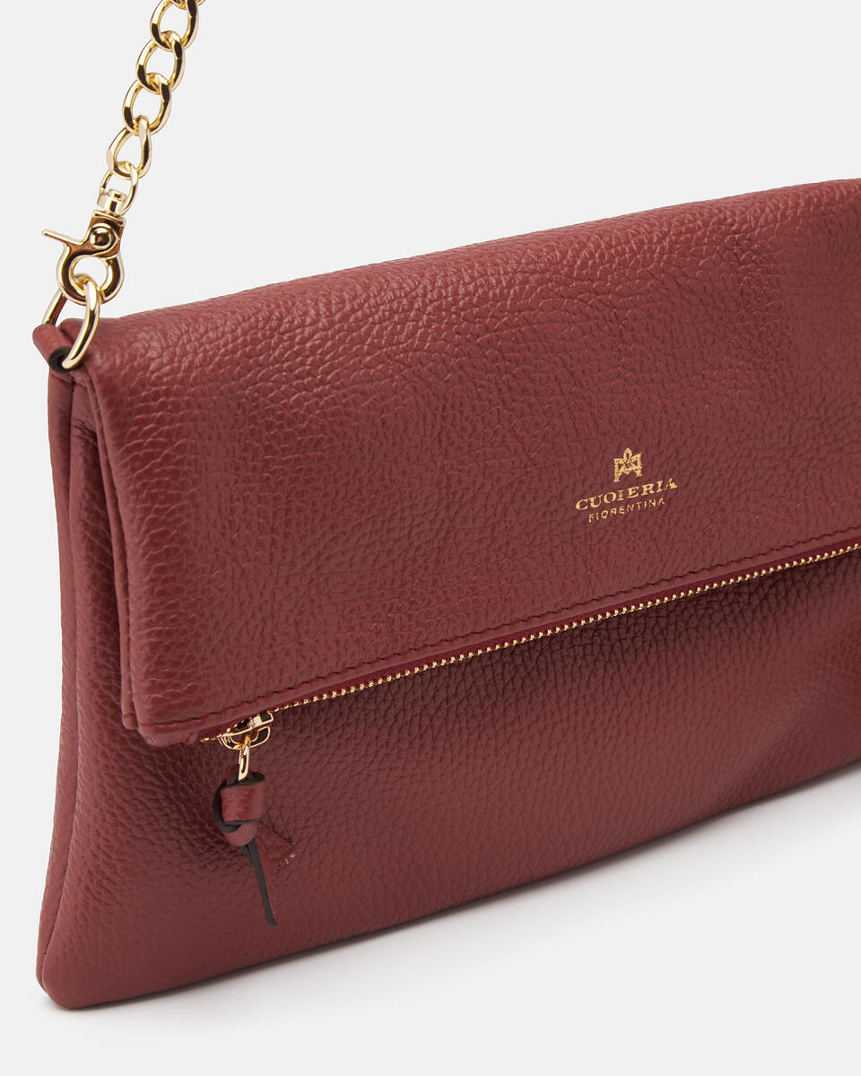 Velvet Borsa a tracolla reversibile condoppia bandoliera in metallo Rosewood  - Tracolla - Borse Donna - Borse - Cuoieria Fiorentina