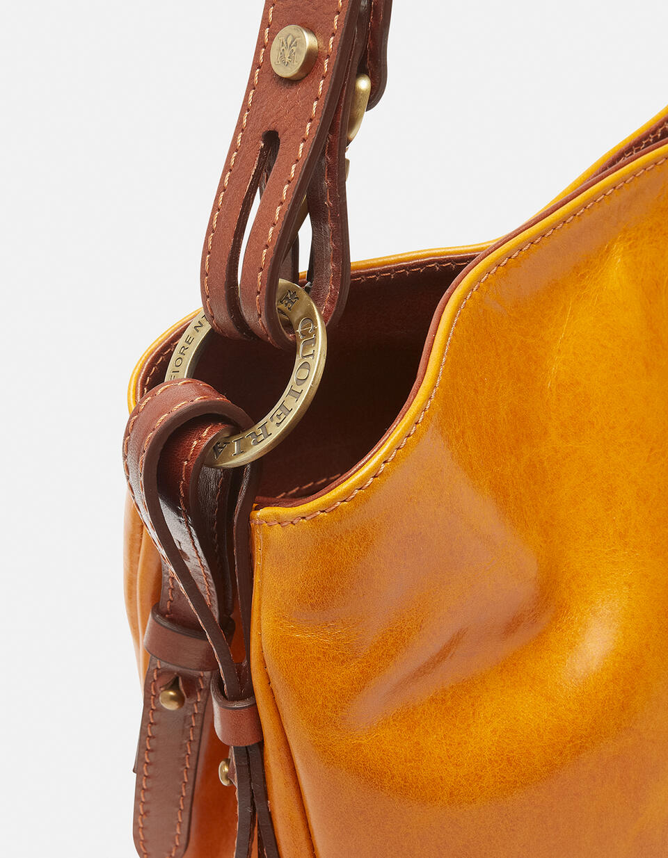 Large leather shoulder bag - Shoulder Bags - WOMEN'S BAGS | bags GIALLOBICOLORE - Shoulder Bags - WOMEN'S BAGS | bagsCuoieria Fiorentina