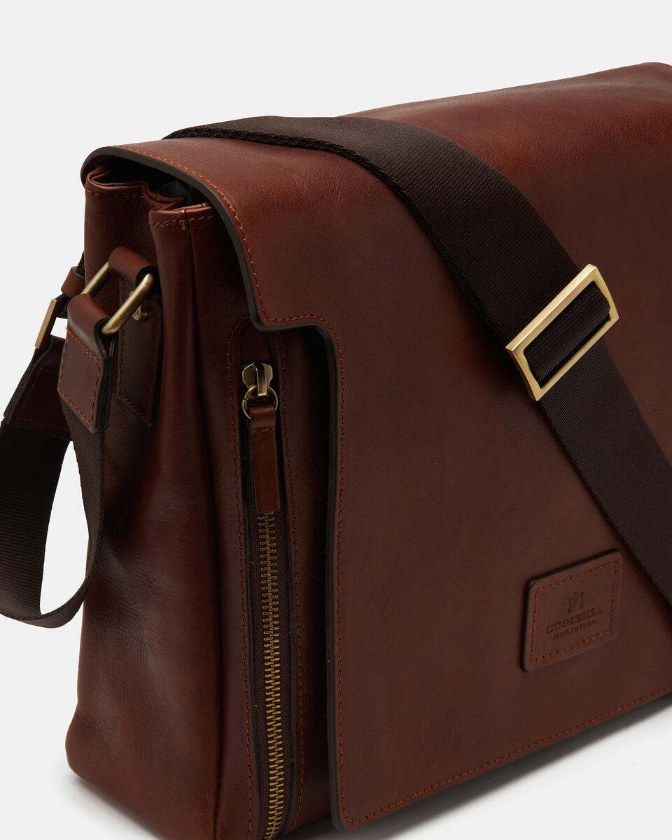 Messenger Brown  - Crossbody Bags - Men's Bags - Bags - Cuoieria Fiorentina