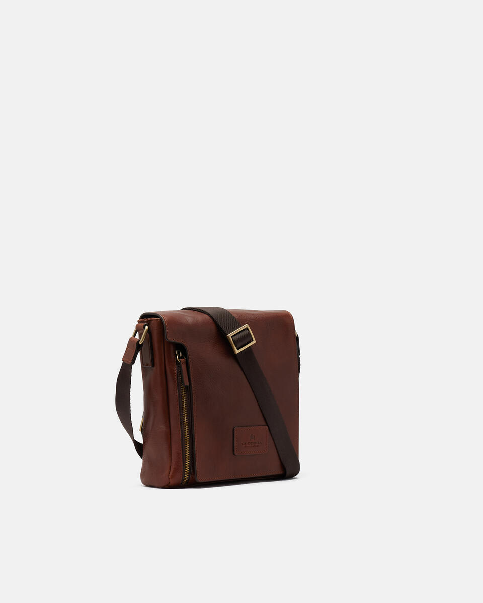 Flap crossbody Brown  - Crossbody Bags - Men's Bags - Bags - Cuoieria Fiorentina