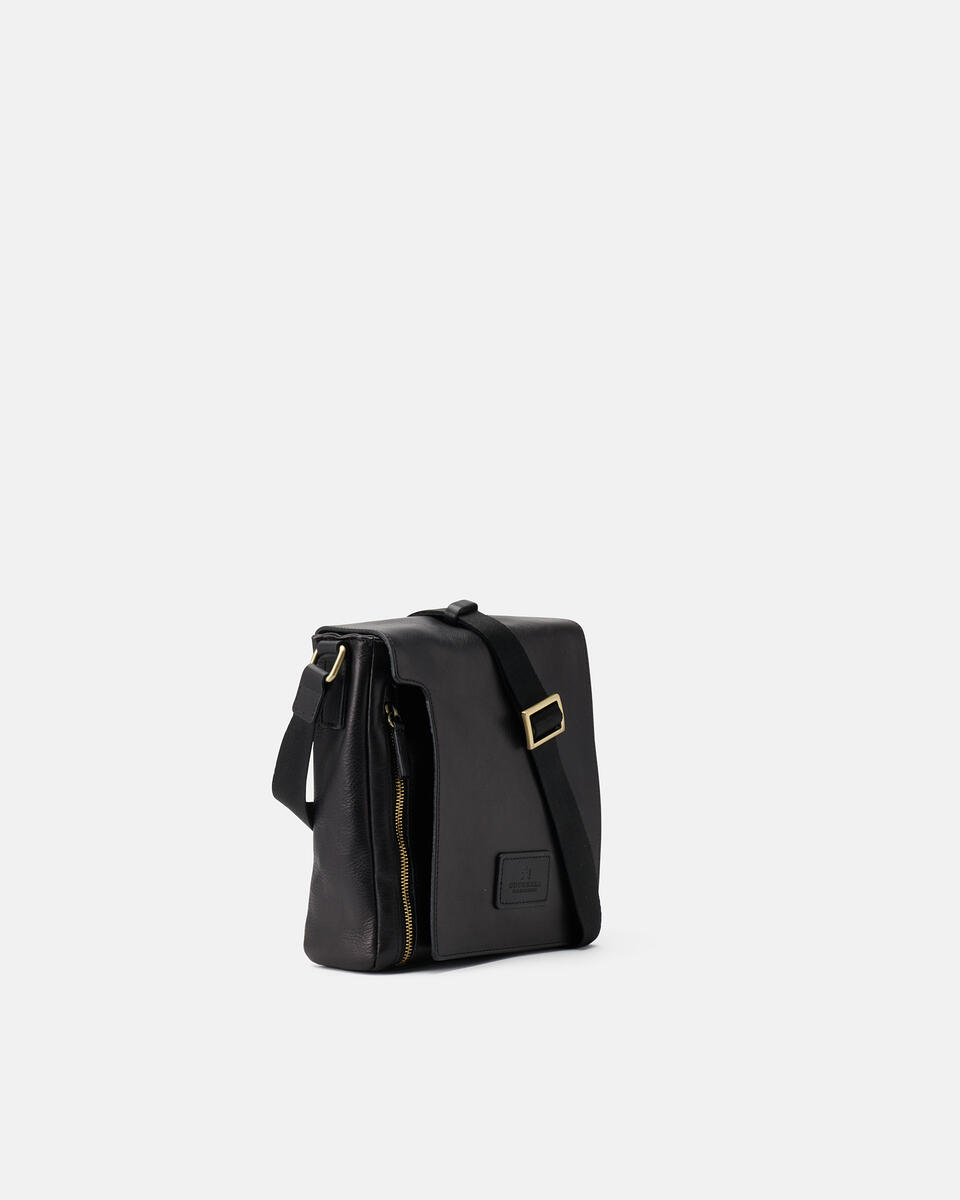 Flap crossbody Black  - Crossbody Bags - Men's Bags - Bags - Cuoieria Fiorentina