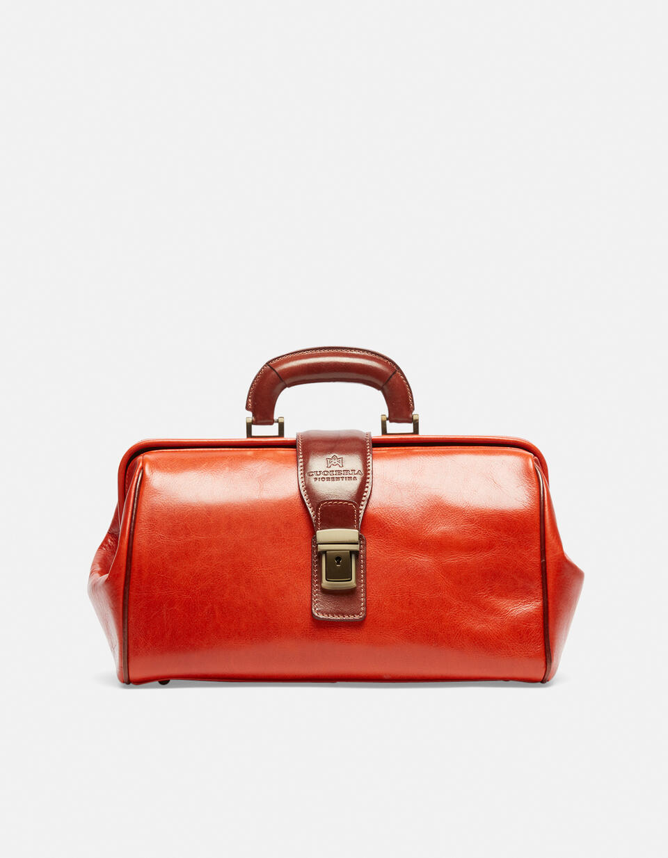 Small leather doctor's bag - Doctor Bags | Briefcases ARANCIOBICOLORE - Doctor Bags | BriefcasesCuoieria Fiorentina