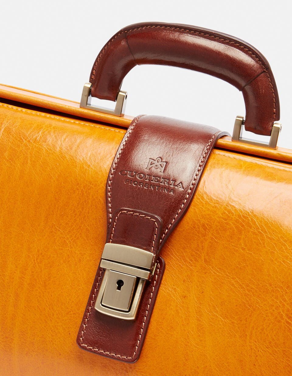 Small leather doctor's bag - Doctor Bags | Briefcases GIALLOBICOLORE - Doctor Bags | BriefcasesCuoieria Fiorentina