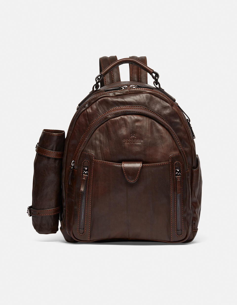 Bourbon men's medium backpack with umbrella holder - Backpacks & Toiletry bag | TRAVEL BAGS TESTA DI MORO - Backpacks & Toiletry bag | TRAVEL BAGSCuoieria Fiorentina