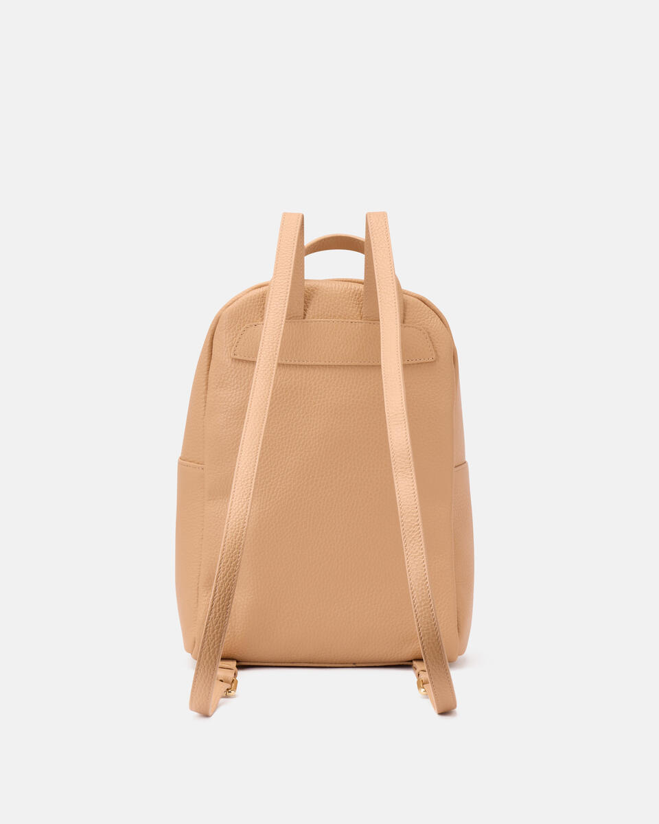Velvet zainetto urban con zip e spallacci regolabili Nude  - Zaini - Borse Donna - Borse - Cuoieria Fiorentina
