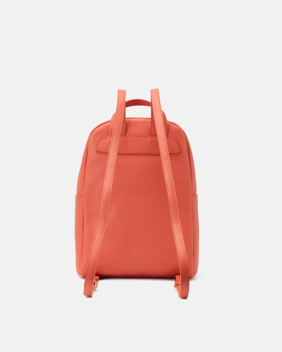 Velvet zainetto urban con zip e spallacci regolabili Papaya  - Zaini - Borse Donna - Borse - Cuoieria Fiorentina