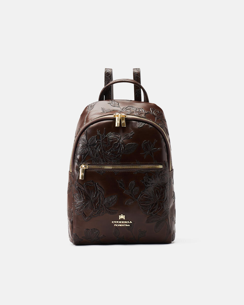 Small backpack Mahogany  - Backpacks - Women's Bags - Bags - Cuoieria Fiorentina