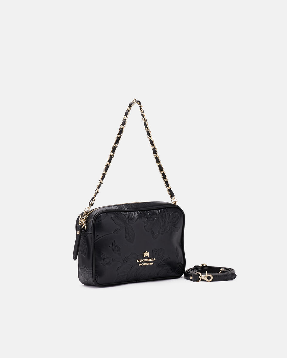 Mimì mini shoulder bag convertibile con doppia bandoliera Nero  - Mini Bags - Borse Donna - Borse - Cuoieria Fiorentina