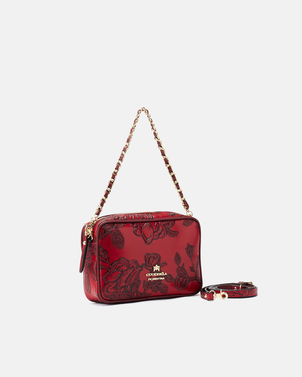 Mimì mini shoulder bag convertibile con doppia bandoliera Rosso  - Mini Bags - Borse Donna - Borse - Cuoieria Fiorentina