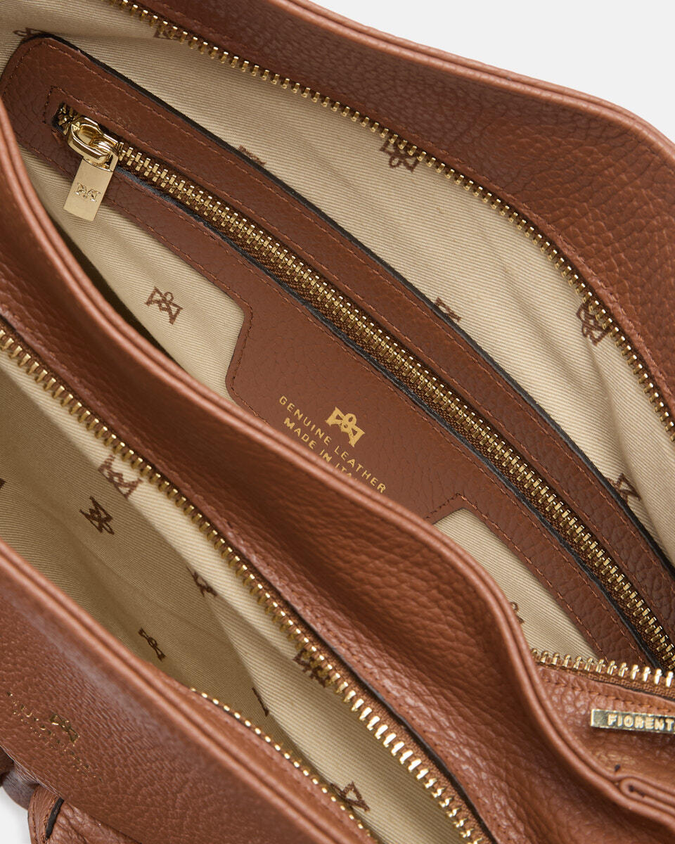 Velvet borsa a sacca grande con tracolla Caramel  - Borse A Spalla - Borse Donna - Borse - Cuoieria Fiorentina