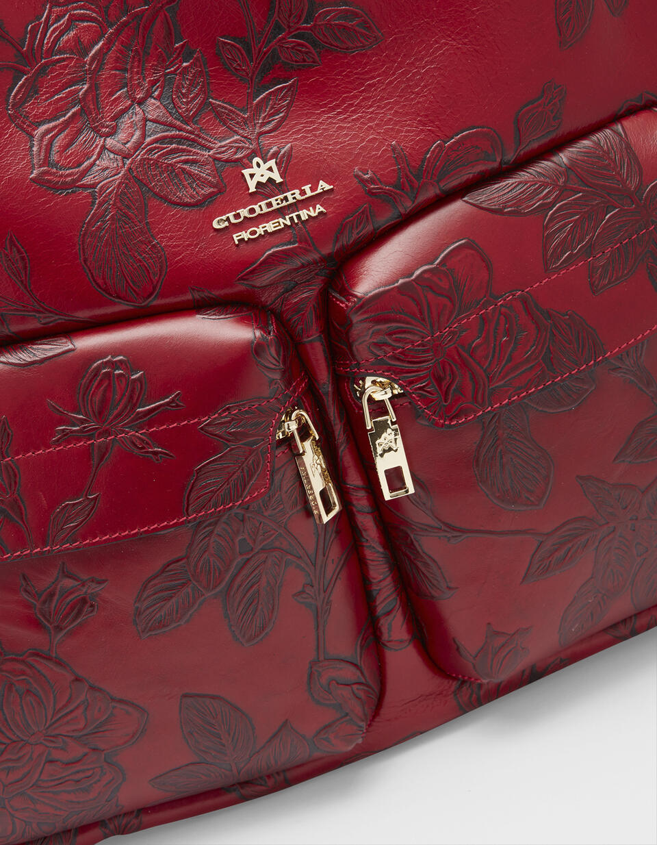 Mimi borsa a sacca grande con tracolla estensibile Rosso  - Borse A Spalla - Borse Donna - Borse - Cuoieria Fiorentina