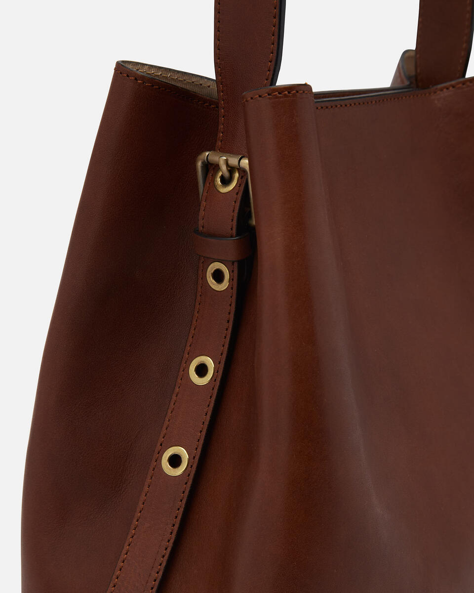 Bucket bag Brown  - Bucket Bags - Women's Bags - Bags - Cuoieria Fiorentina