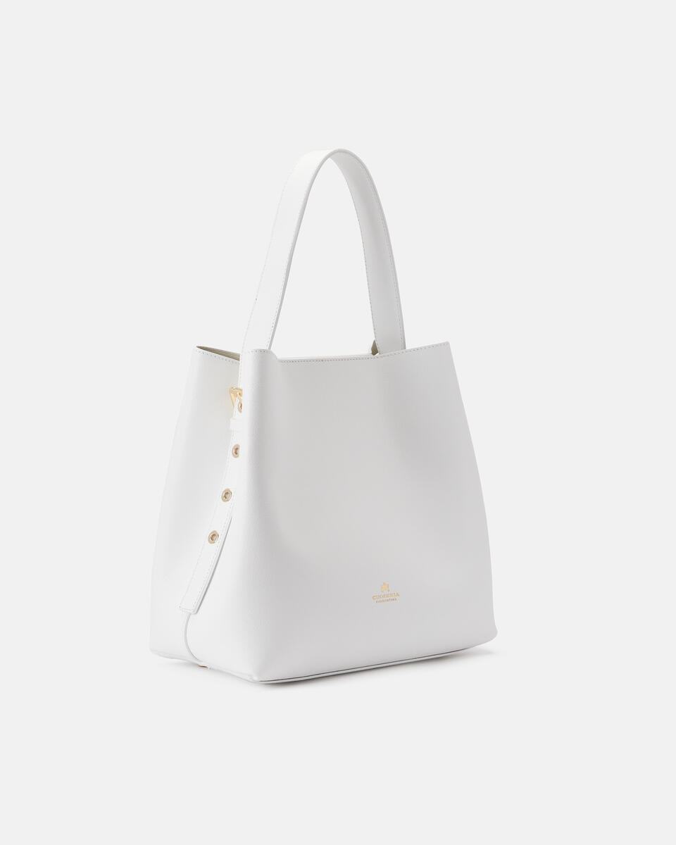 Bucket bag White  - Bucket Bags - Women's Bags - Bags - Cuoieria Fiorentina