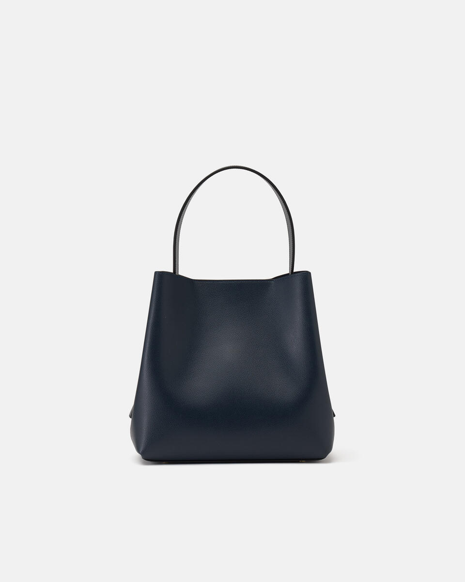 Alice secchiello a piramide con interno in variante colore Navy  - Secchiello - Borse Donna - Borse - Cuoieria Fiorentina