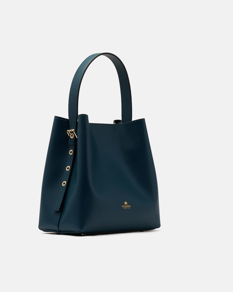 Bucket bag Petrol  - Bucket Bags - Women's Bags - Bags - Cuoieria Fiorentina
