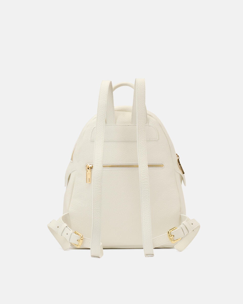 Velvet zaino grande colorblock condoppia chiusura zip Bianco  - Zaini - Borse Donna - Borse - Cuoieria Fiorentina