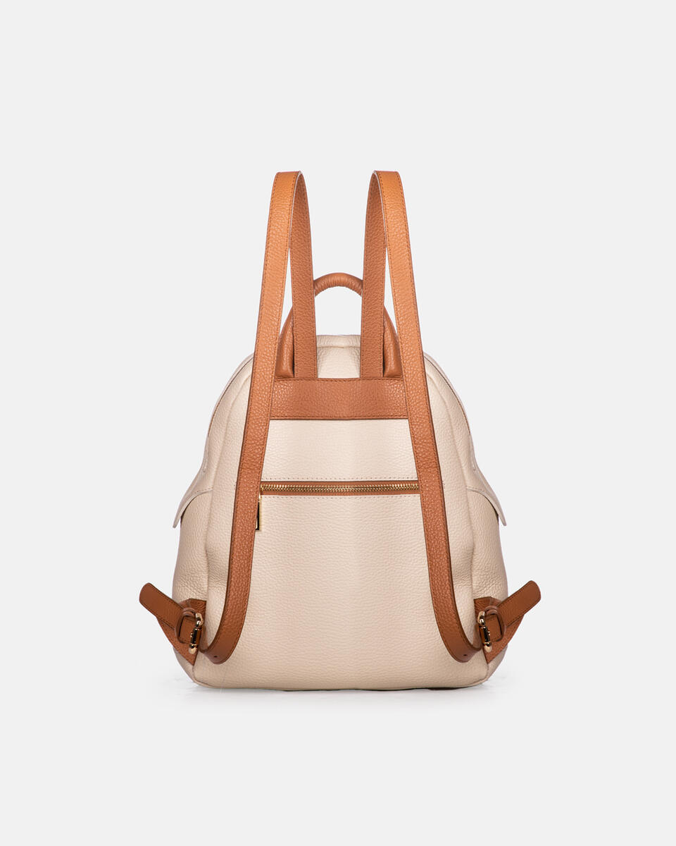 Velvet zaino grande colorblock condoppia chiusura zip Beigeflake  - Zaini E Beauty - Borse Da Viaggio - Cuoieria Fiorentina