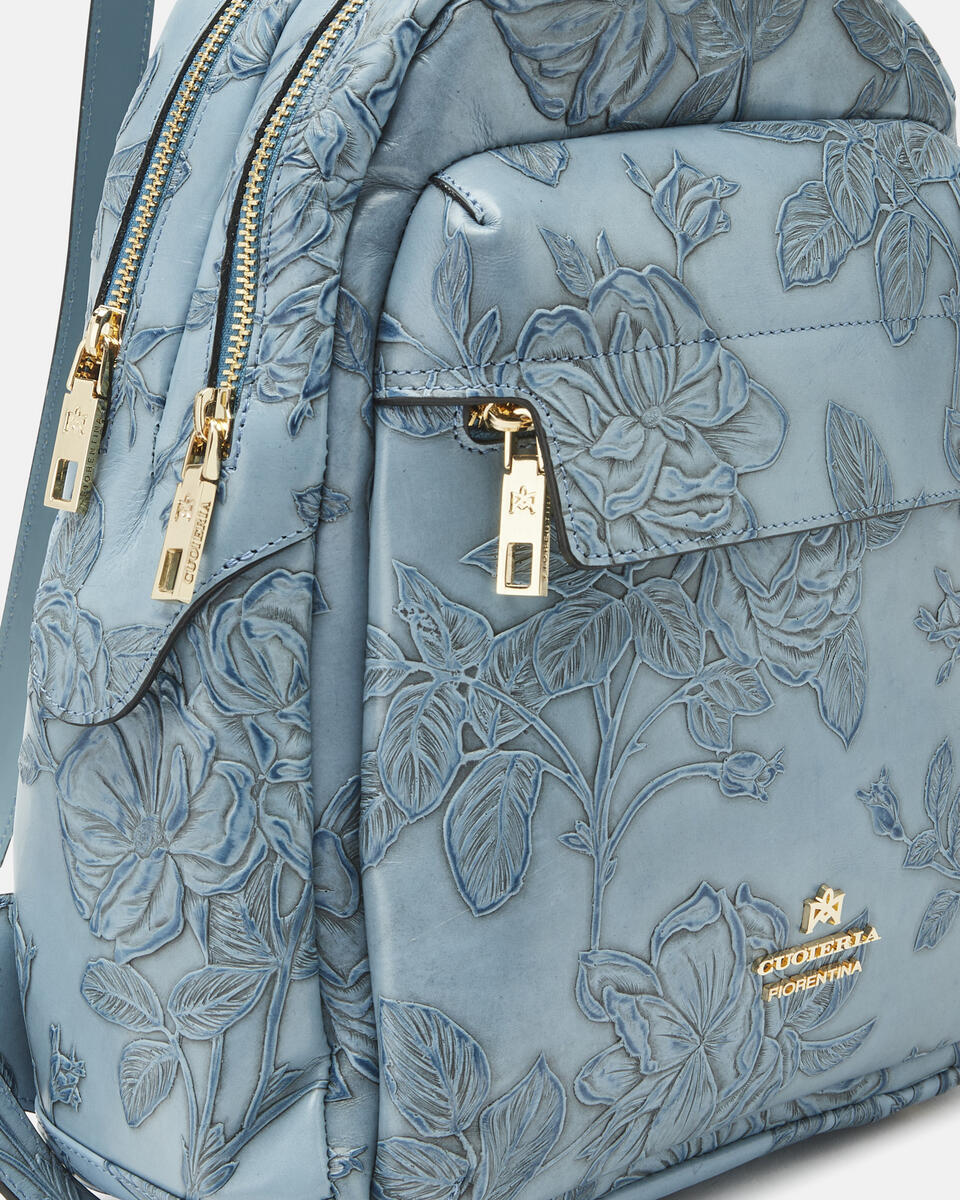 Backpack Light blue  - Bags And Backpacks - Travel - Cuoieria Fiorentina