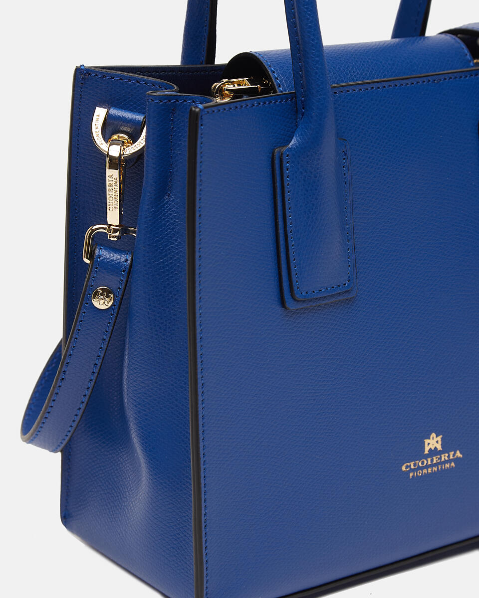 Alice small tote bag squadrata Bluette  - Tote Bag - Borse Donna - Borse - Cuoieria Fiorentina