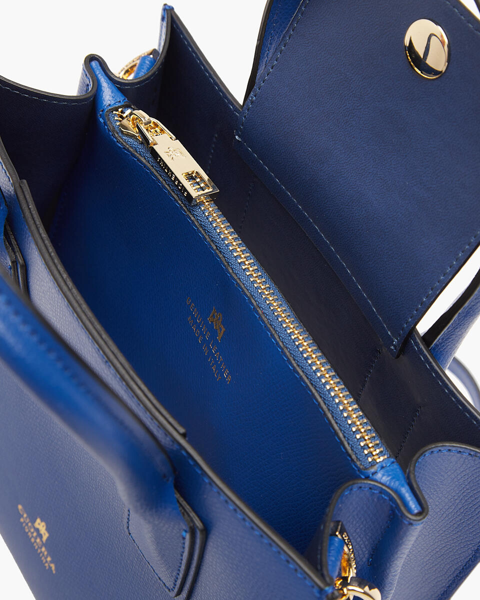 Alice small tote bag squadrata Bluette  - Tote Bag - Borse Donna - Borse - Cuoieria Fiorentina