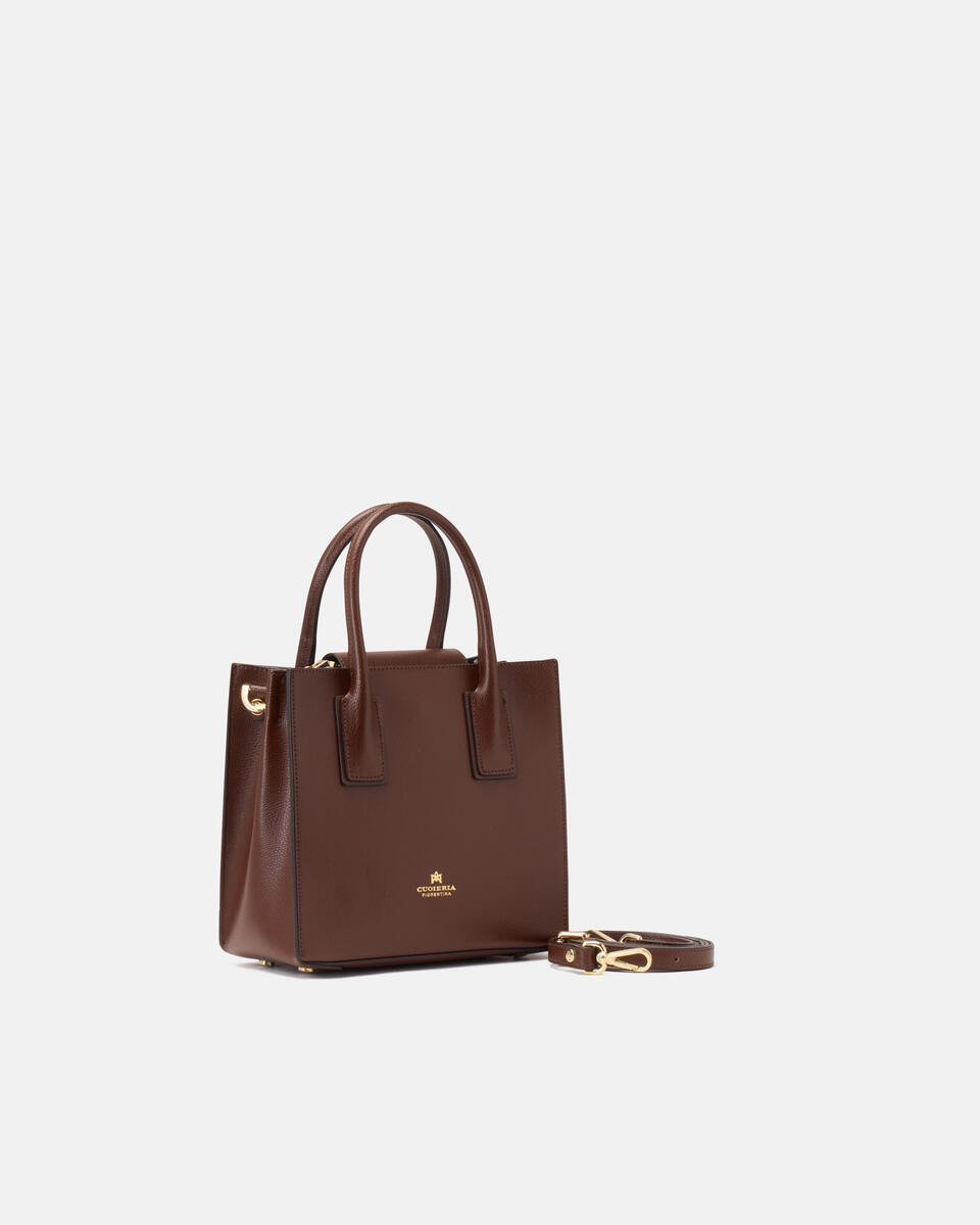 Small tote bag Chocolate  - Cuoieria Fiorentina
