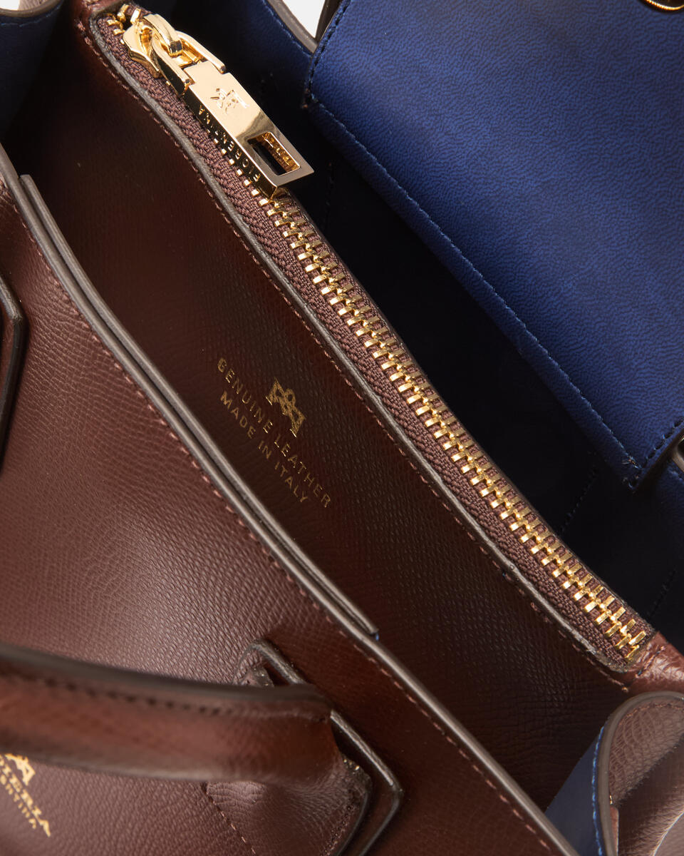 Small tote bag Chocolate  - Cuoieria Fiorentina
