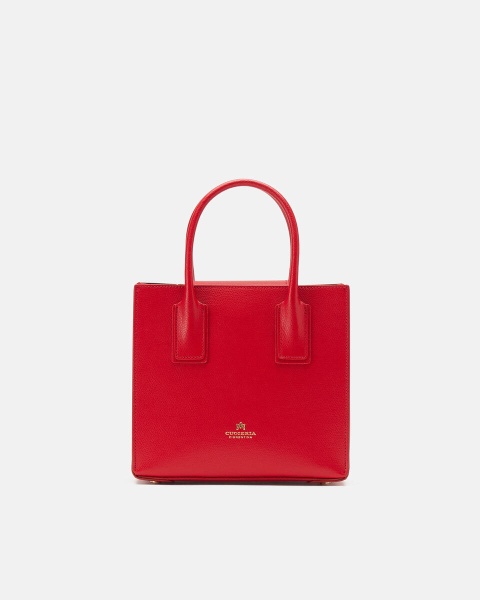 Alice small tote bag squadrata Rosso  - Tote Bag - Borse Donna - Borse - Cuoieria Fiorentina